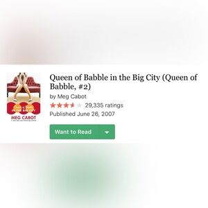 5/$20 - BOOK - Queen of Babble in the Big City by Meg Cabot (book #2)